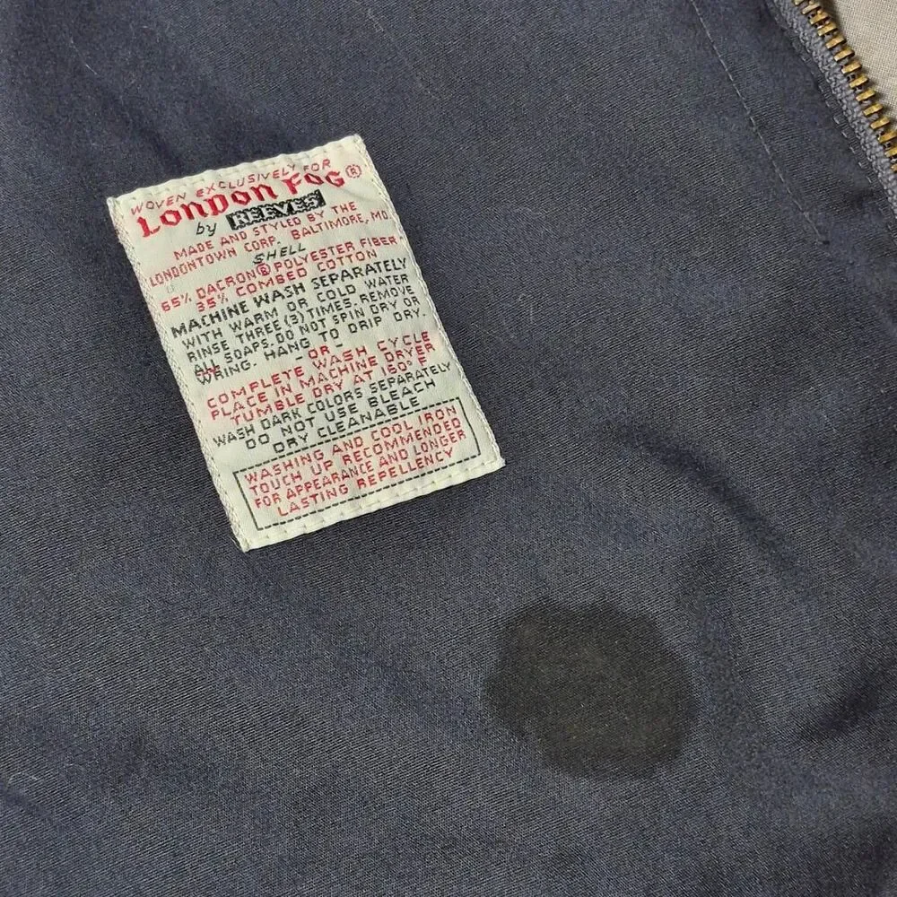 London-fog Men's Navy and Blue Jacket Size L/XL